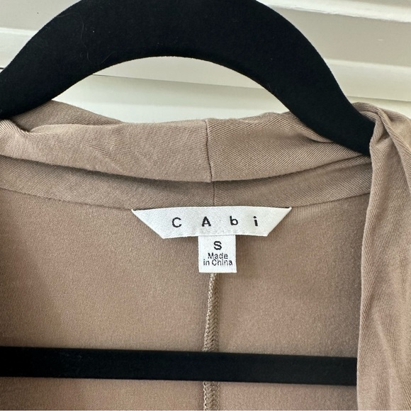 CAbi Taupe Draped Wrap Sleeveless Tank Top, Size S - Picture 4 of 7